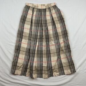 Vintage Austin Hill Skirt Womens Size‎ 10 Plaid Wool Blend Midi Cottagecore